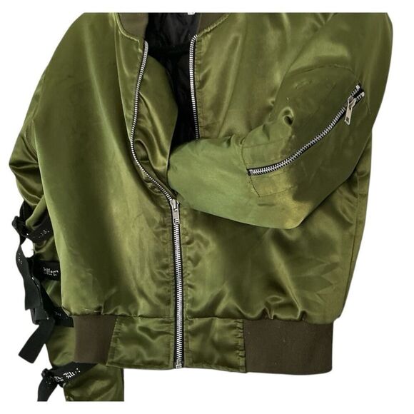 ThugAve Olive Green Bomber Jacket  S - Picture 4 of 6